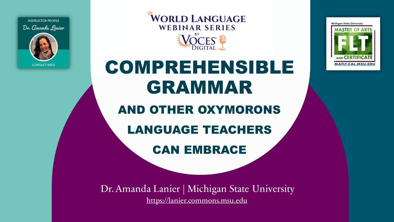 Comprehensible Grammar – Voces Digital Webinar