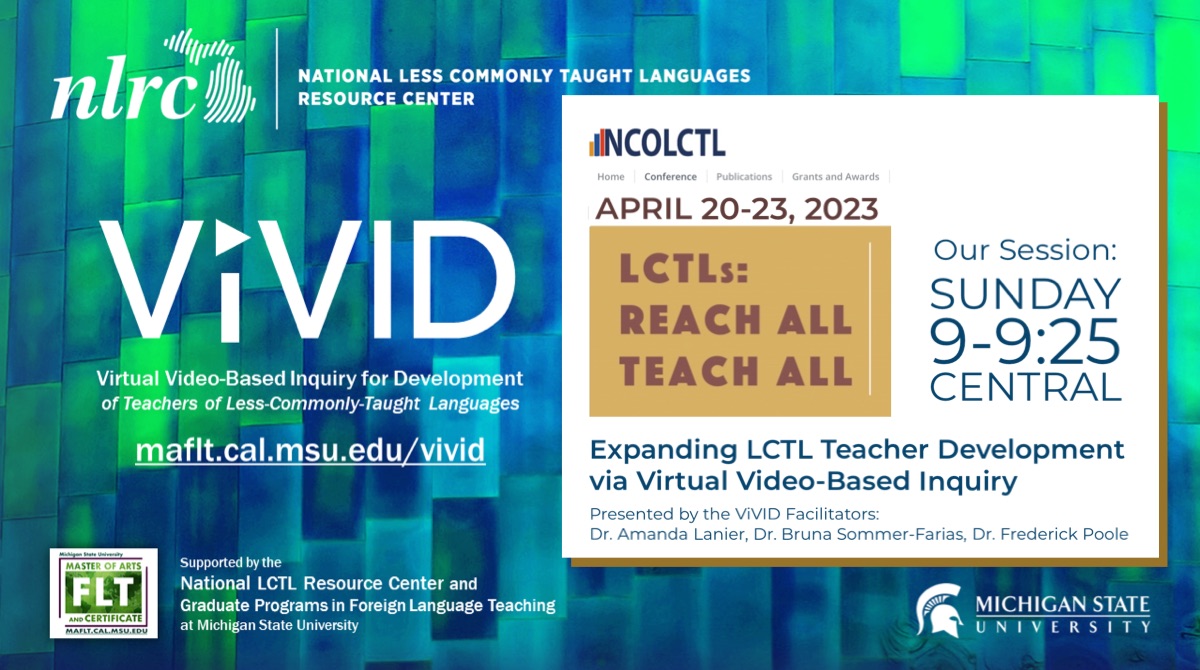 Expanding LCTL Teacher Development NCOLCTL 2023