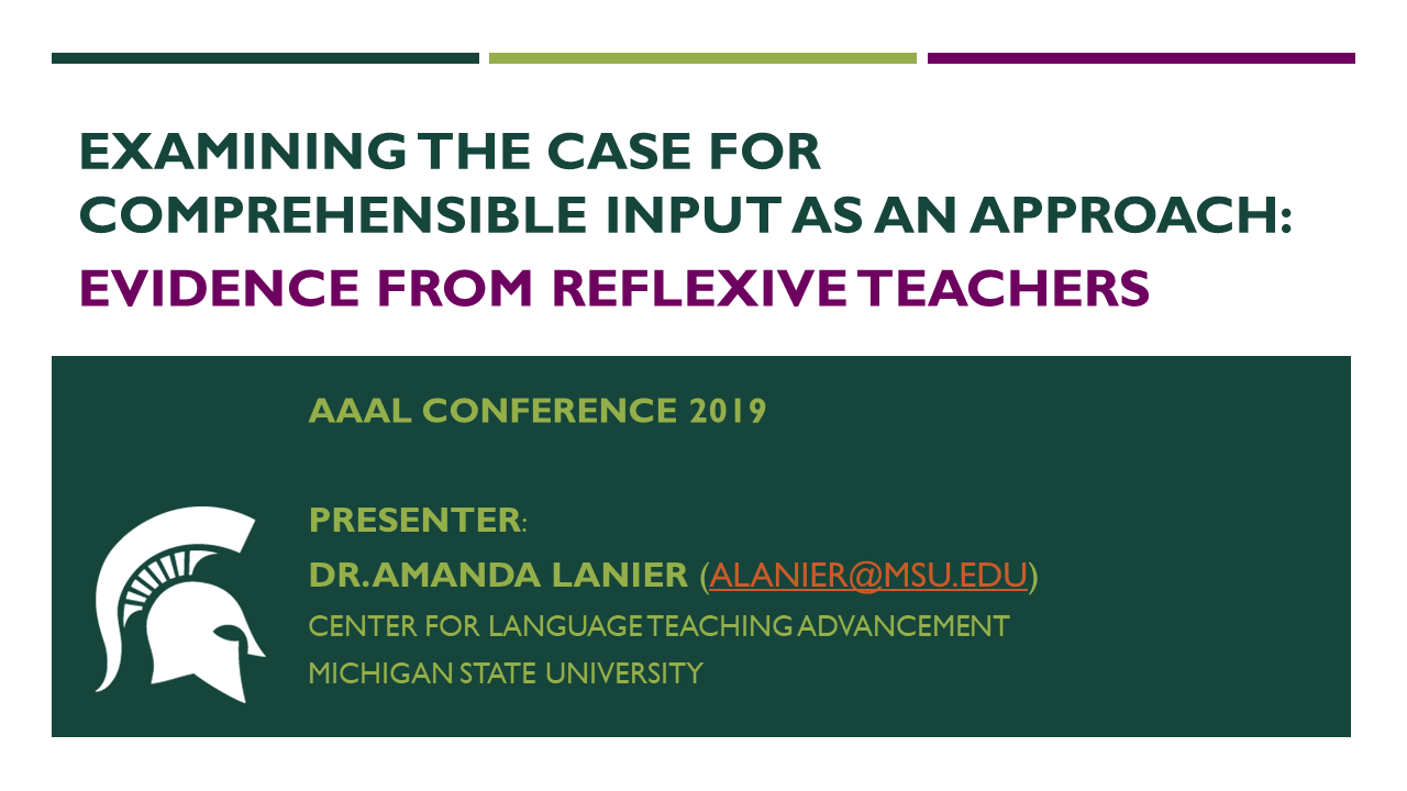 Examining the Case for Comprehension Based Approaches AAAL 2019