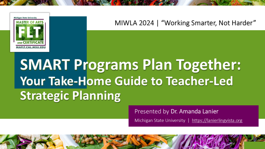 SMART Teacher-Led Strategic Planning MIWLA 2024